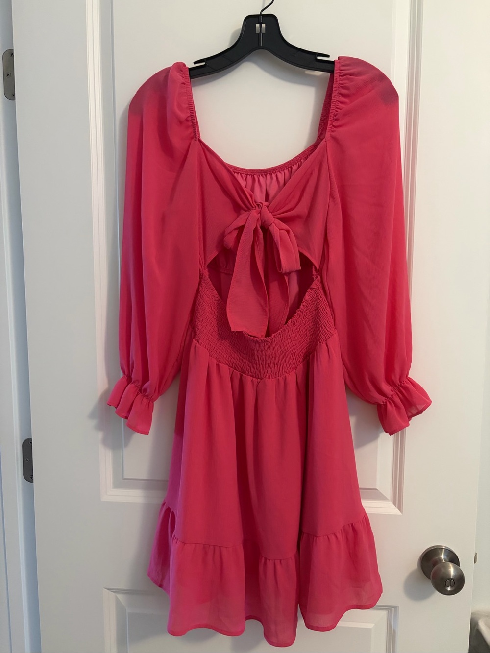 Fuchsia Tie-Back Dress